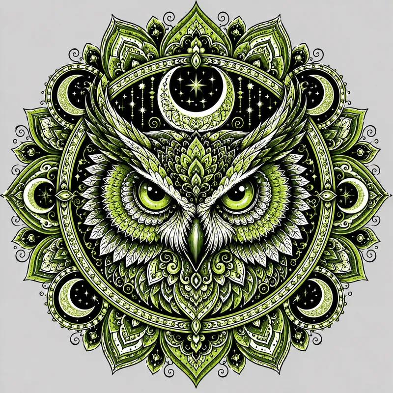 Elegant Green Mandala Artworks