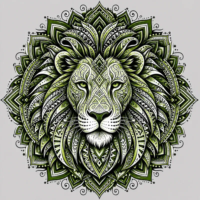 Elegant Green Mandala Artworks