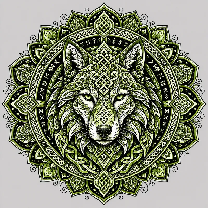 Elegant Green Mandala Artworks