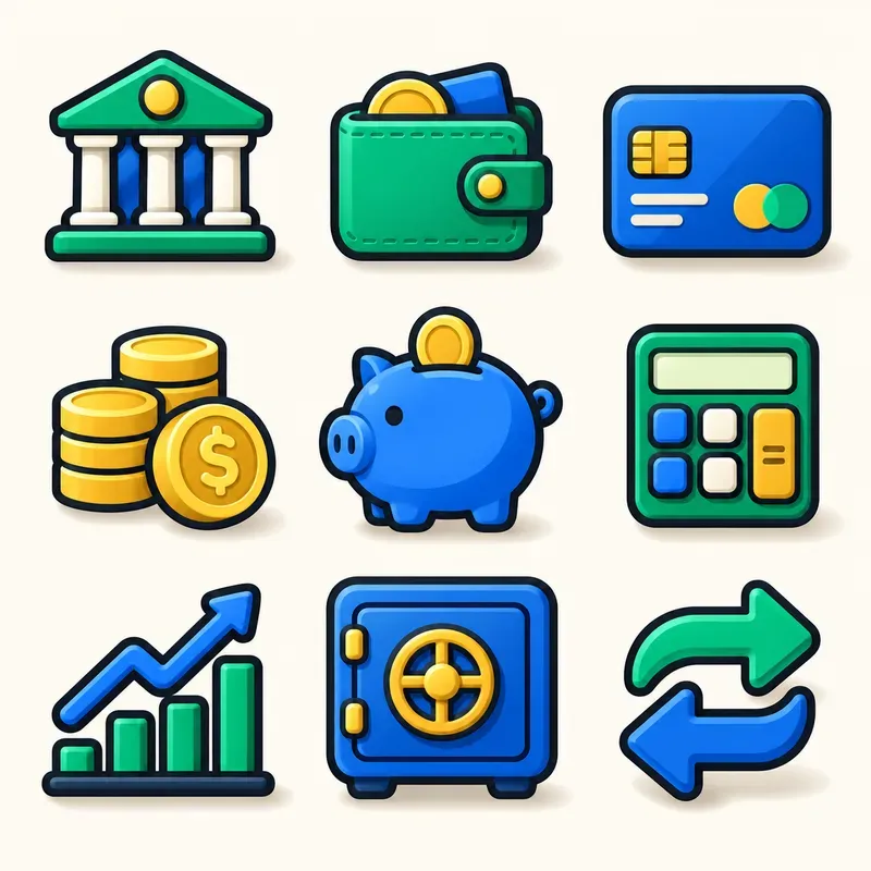 Chunky Neopop App UI Icon Grid Kits