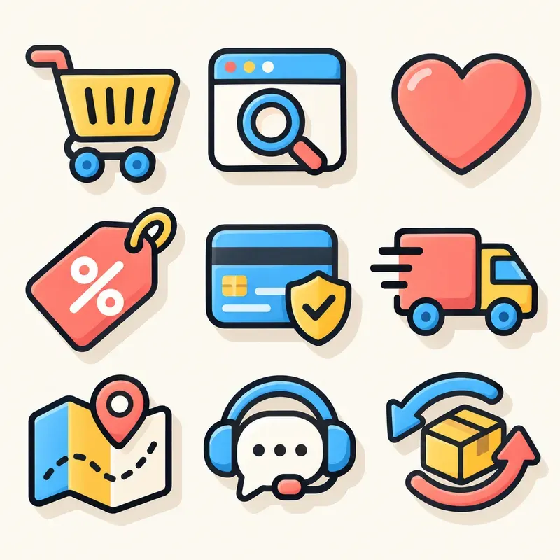 Chunky Neopop App UI Icon Grid Kits
