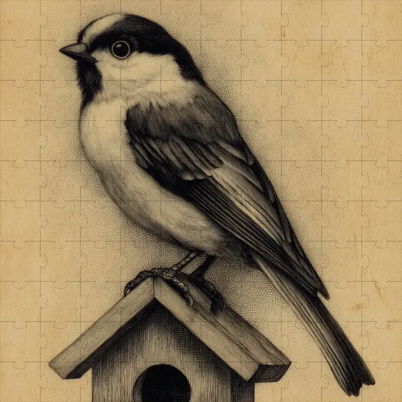 Pencil Sepia Antique Whimsical Studies