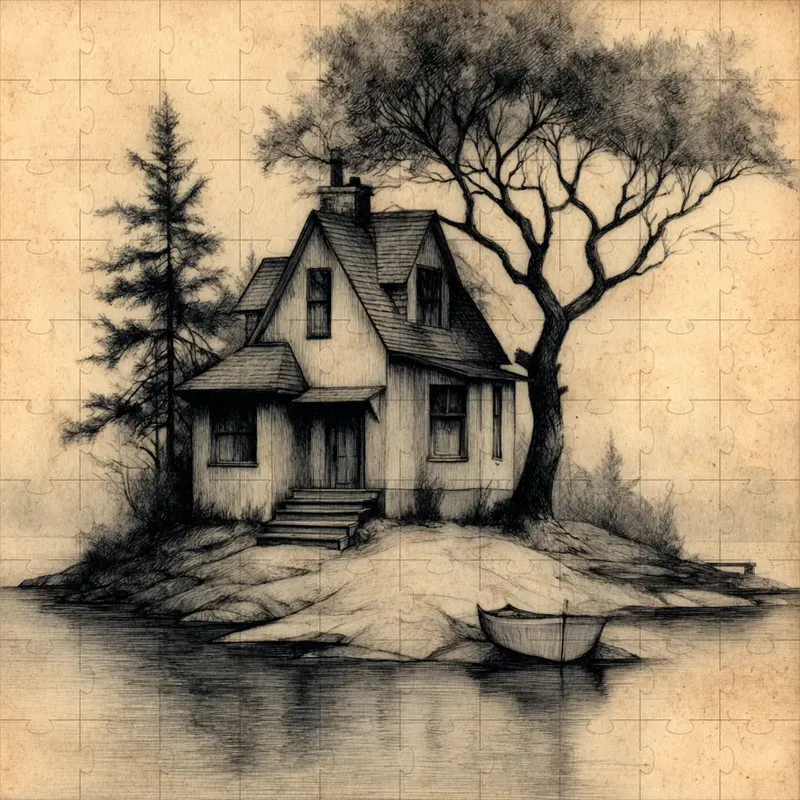 Pencil Sepia Antique Whimsical Studies