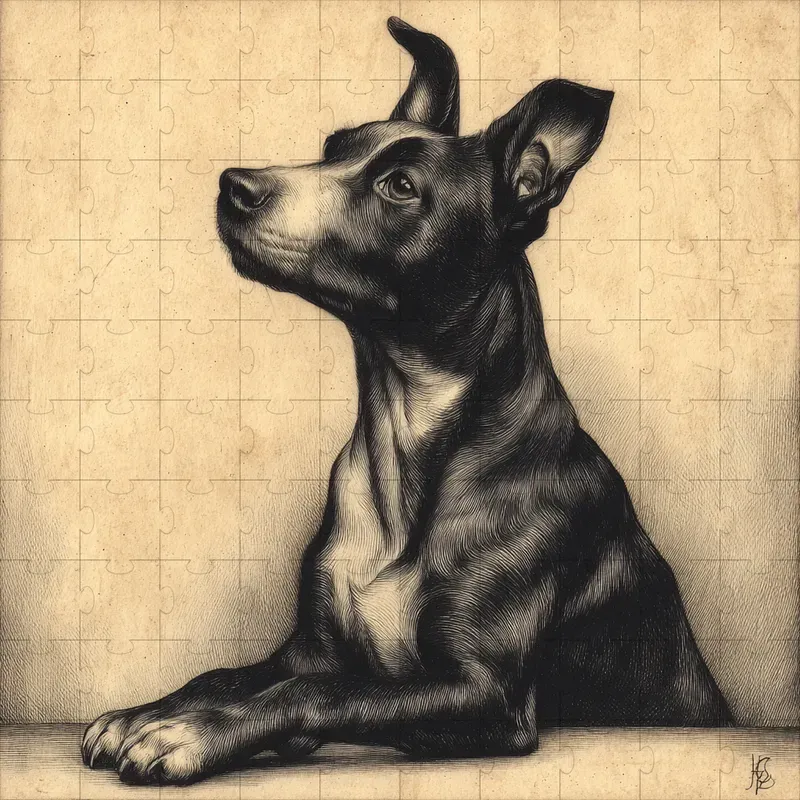 Pencil Sepia Antique Whimsical Studies