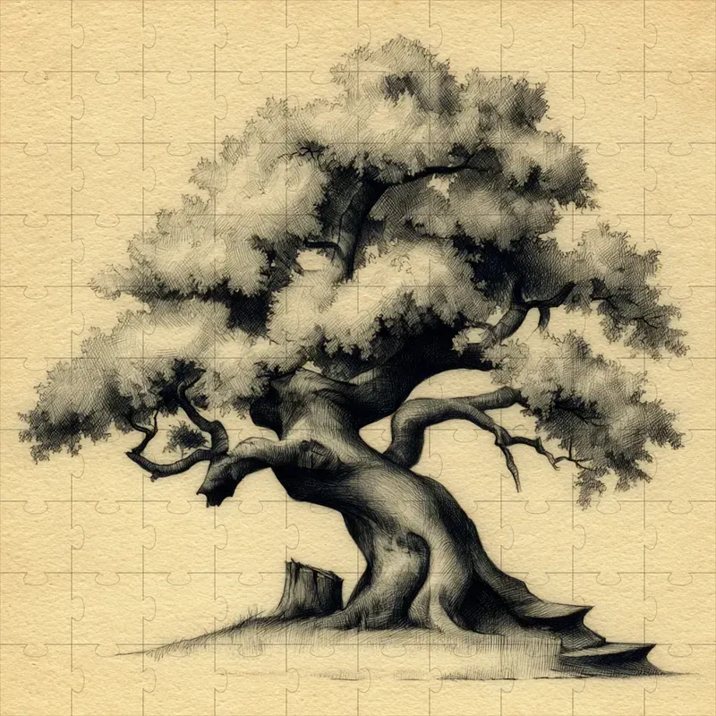 Pencil Sepia Antique Whimsical Studies