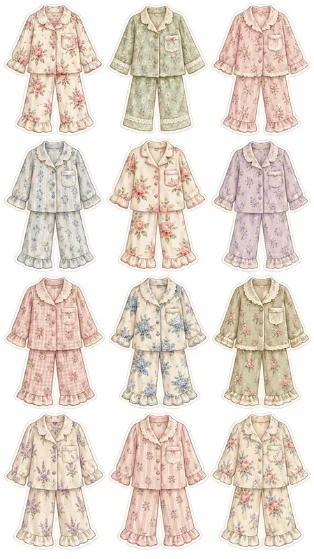 Cottagecore Pajama Party Sticker Sheets