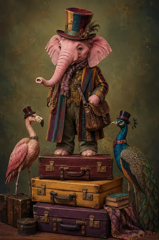 Whimsical Vintage Travelers