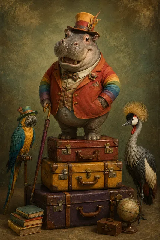 Whimsical Vintage Travelers