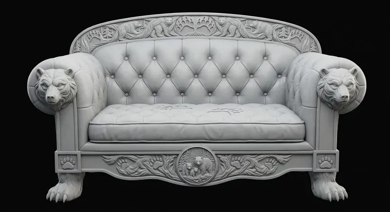 3D Relief Creature Furniture Models