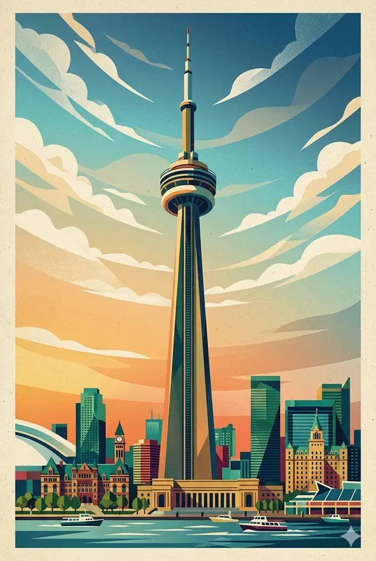 Midcentury Travel Poster Art Assets