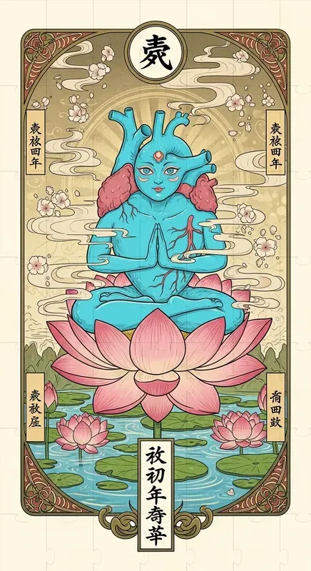 Zen Lotus Spirit Mystical Japanese Art
