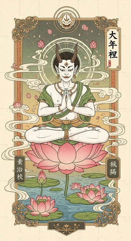 Zen Lotus Spirit Mystical Japanese Art