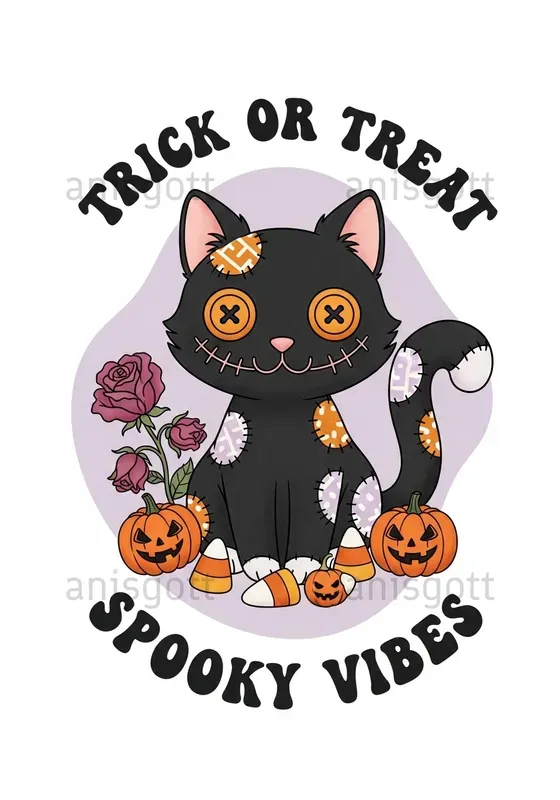 Spooky Cute Whimsical Halloween Clipart