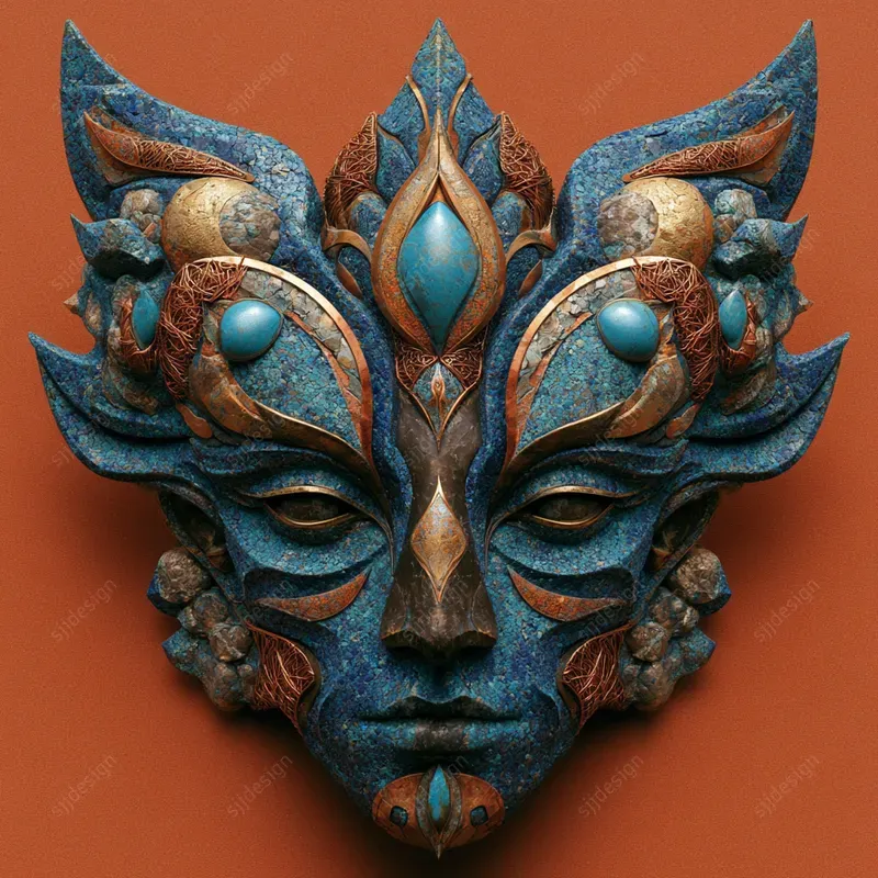 Mystic Turquoise Relief Art