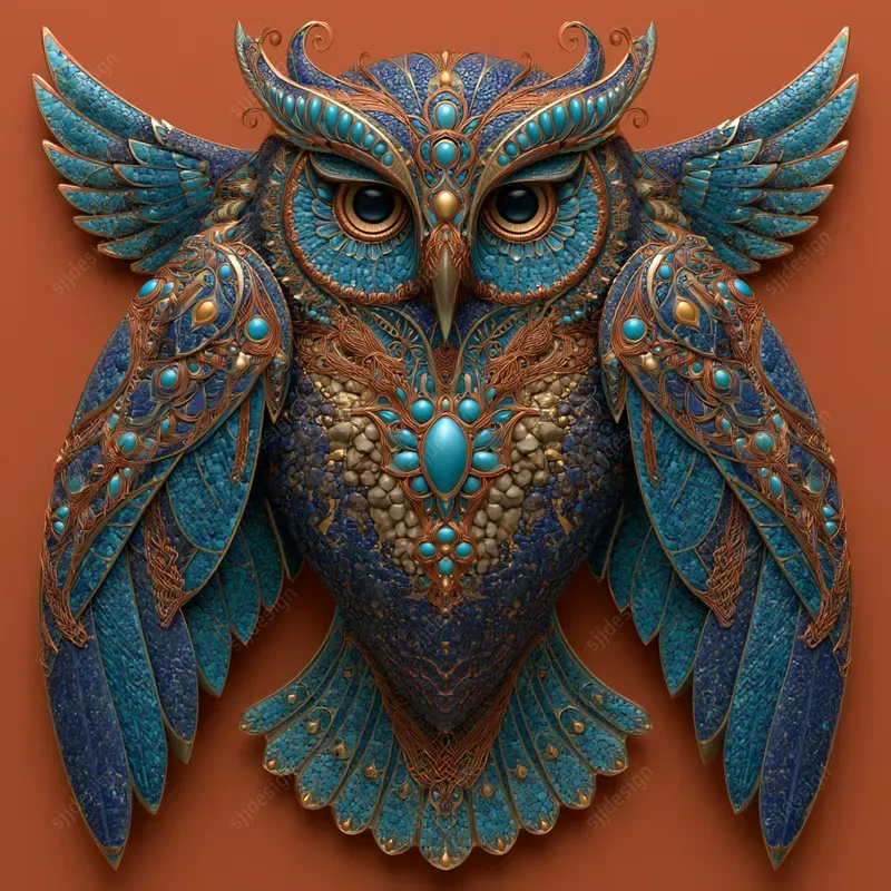 Mystic Turquoise Relief Art