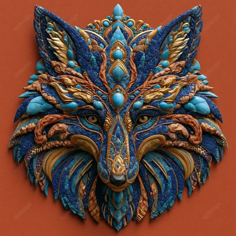 Mystic Turquoise Relief Art