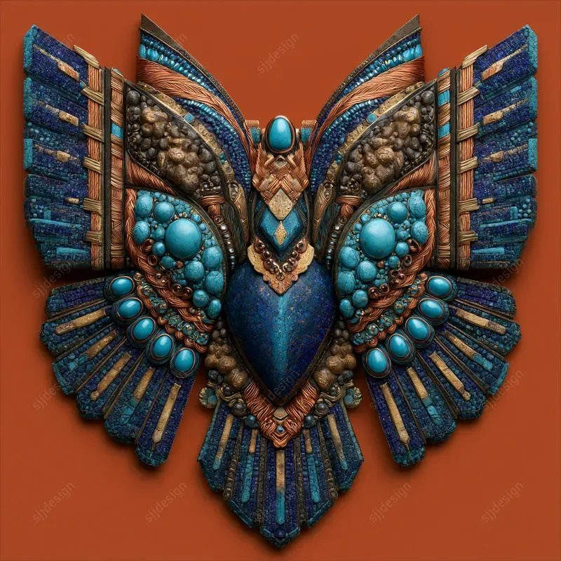 Mystic Turquoise Relief Art