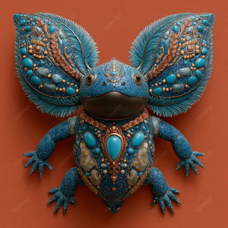 Mystic Turquoise Relief Art