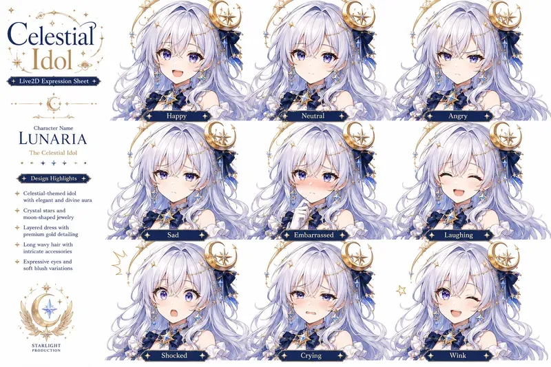 Vtuber Expression Sheets