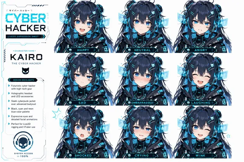Vtuber Expression Sheets