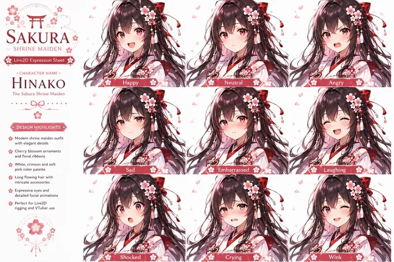 Vtuber Expression Sheets