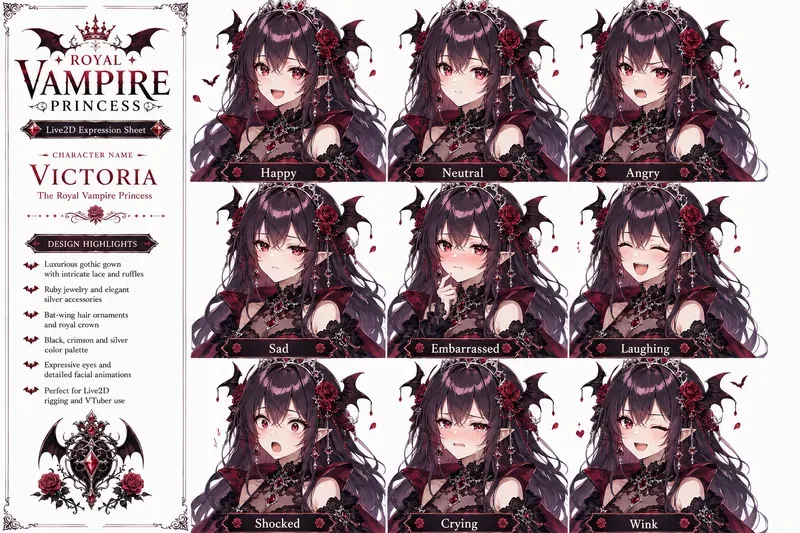Vtuber Expression Sheets