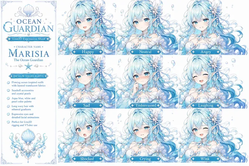 Vtuber Expression Sheets