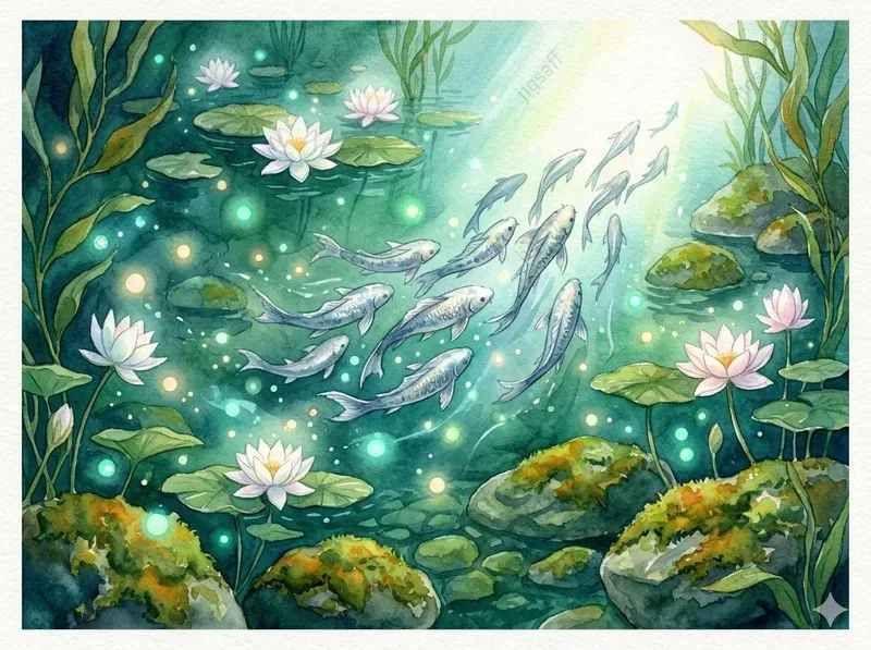Watercolor Ocean Fantasy Art