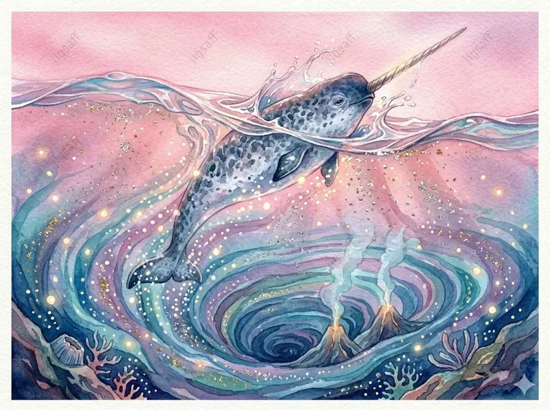 Watercolor Ocean Fantasy Art