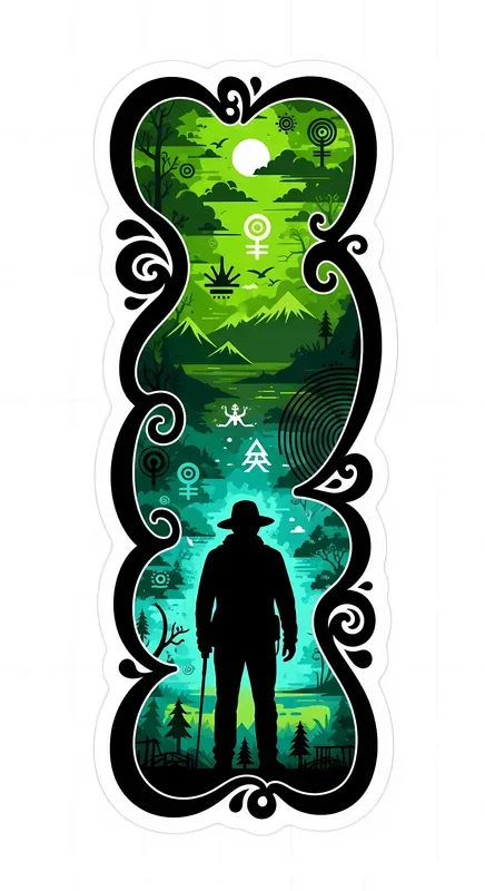 Expressive Silhouette Frame Stickers