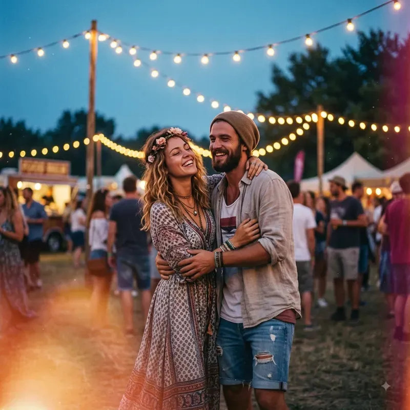 Retro Polaroid Couple Moments