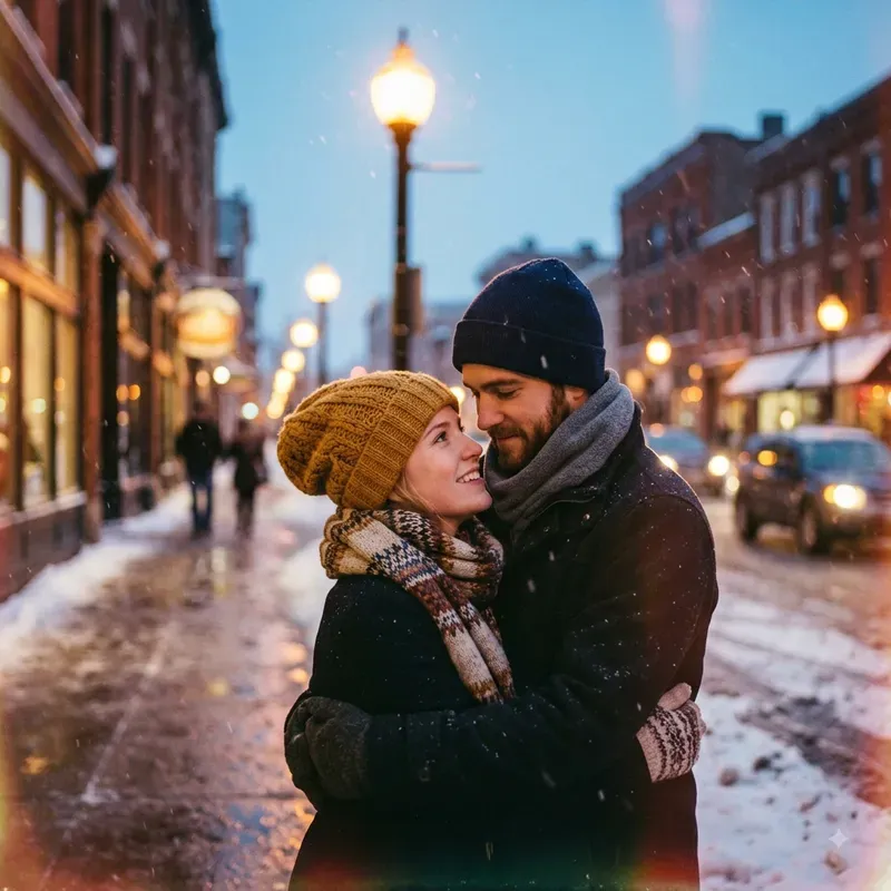 Retro Polaroid Couple Moments