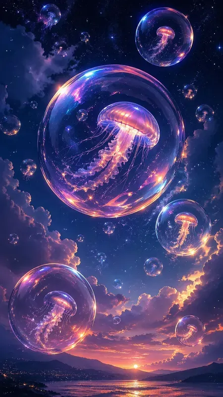 Magical Bubble Worlds Art