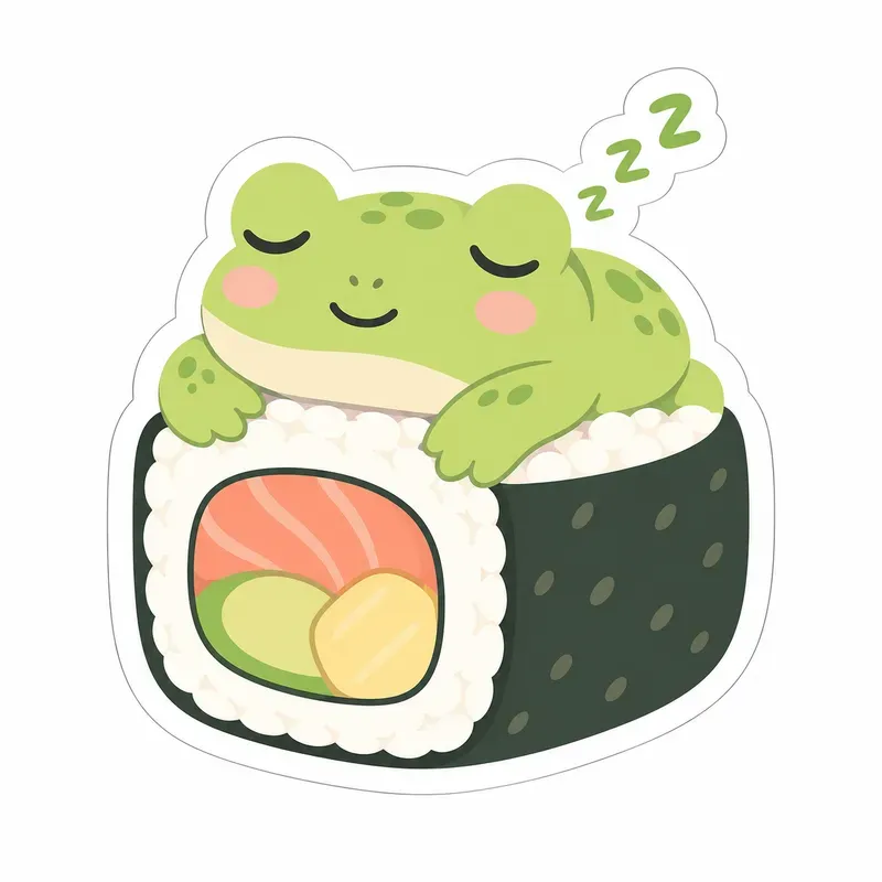 Sleepy Pets Comfort Food Stickers