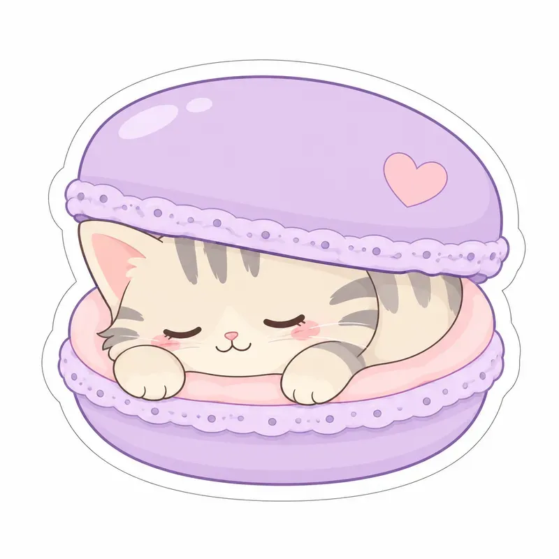 Sleepy Pets Comfort Food Stickers