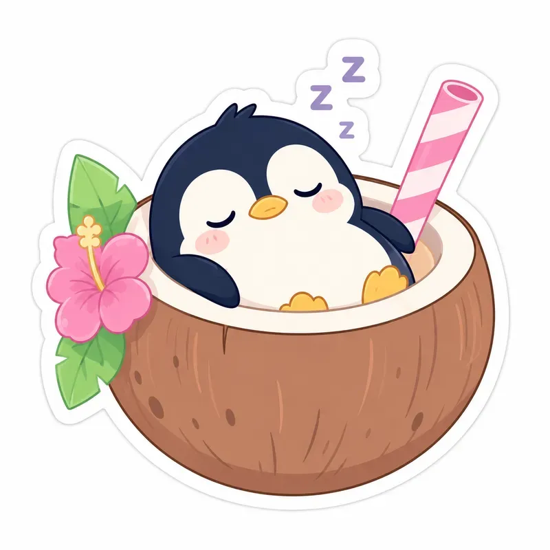 Sleepy Pets Comfort Food Stickers
