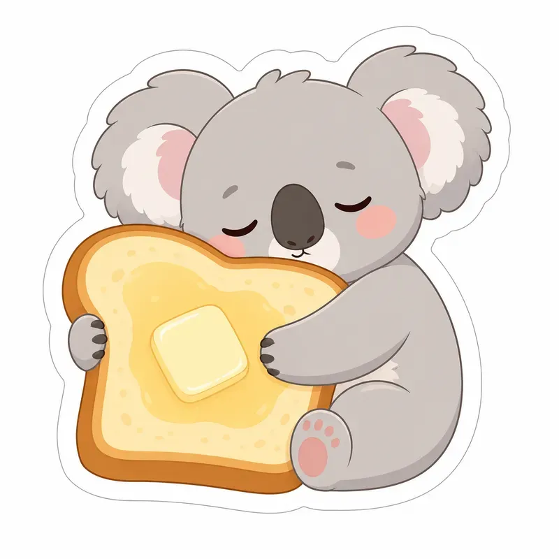 Sleepy Pets Comfort Food Stickers
