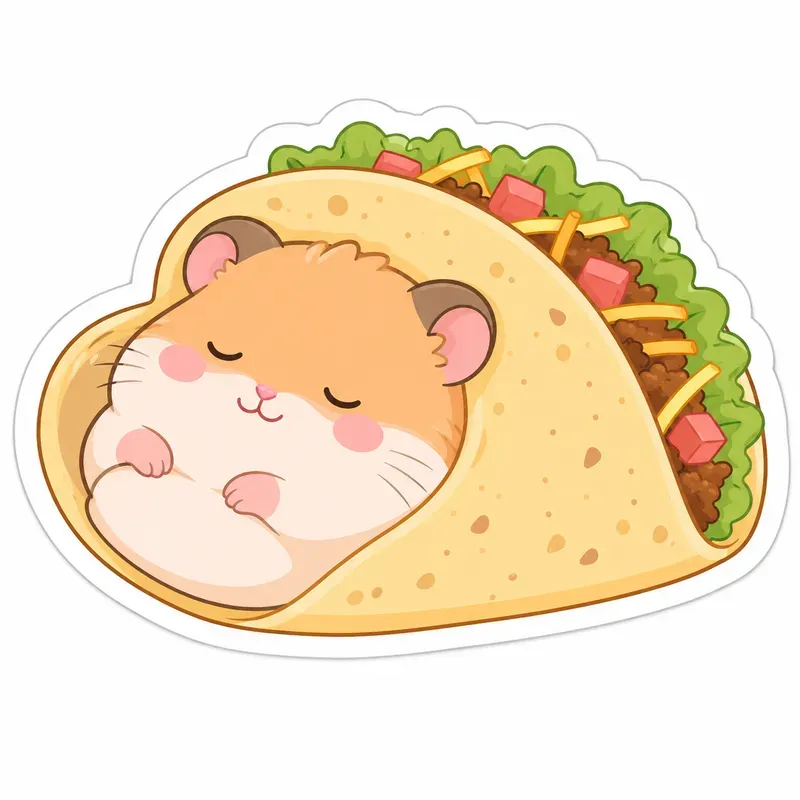 Sleepy Pets Comfort Food Stickers