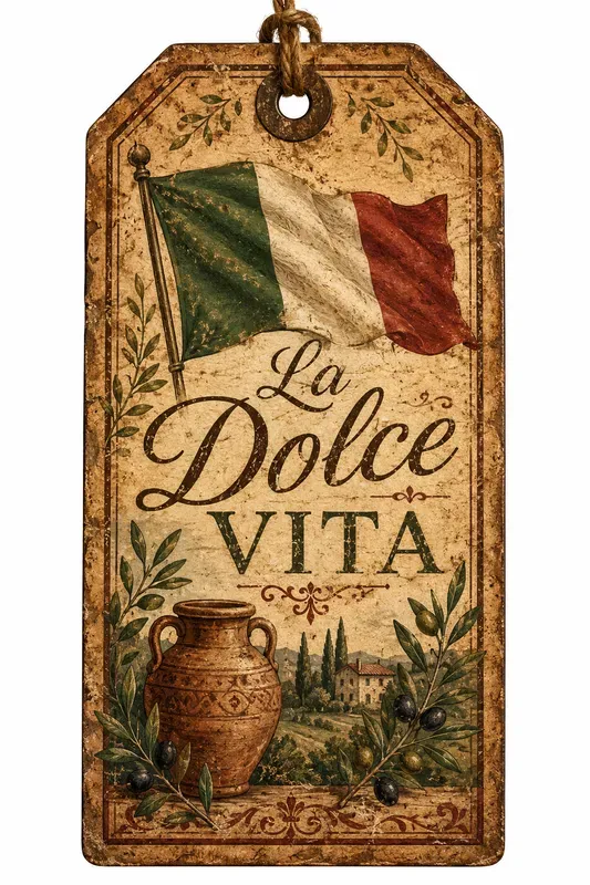 Vintage Country Flag Tags