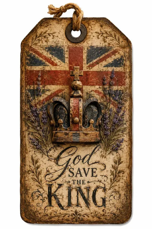 Vintage Country Flag Tags