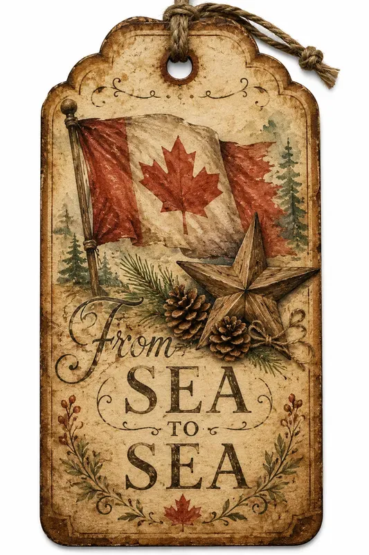 Vintage Country Flag Tags