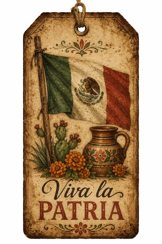 Vintage Country Flag Tags