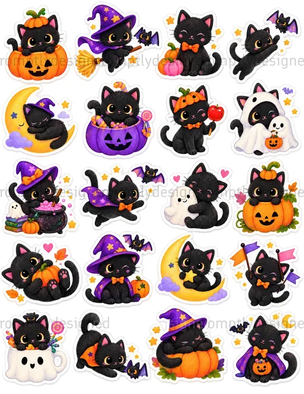 Cute Halloween Sticker Sheets