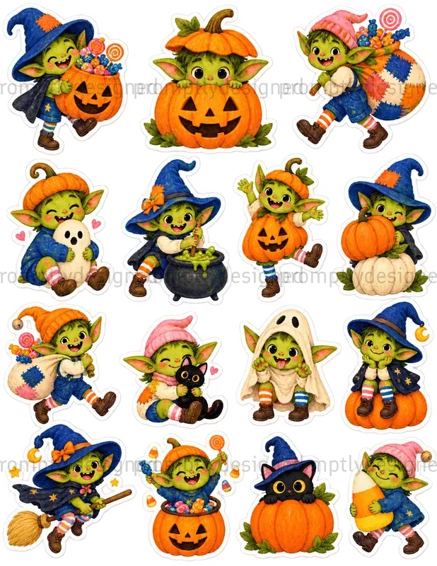 Cute Halloween Sticker Sheets