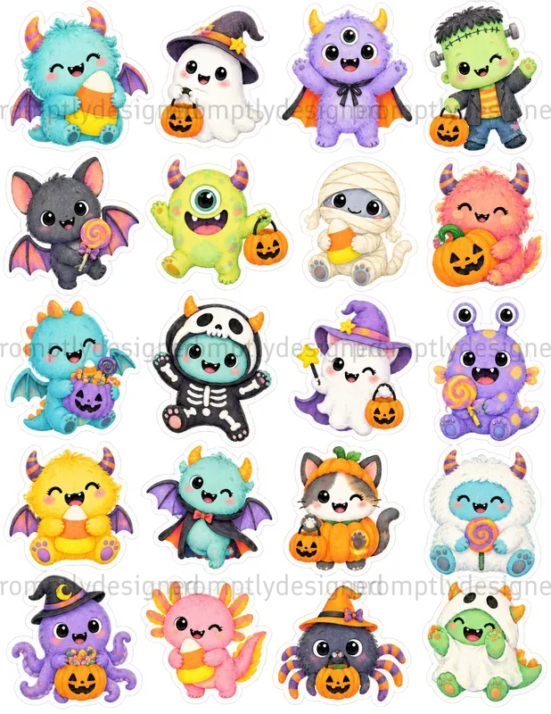 Cute Halloween Sticker Sheets