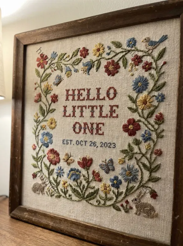 Vintage Folk Embroidery Art