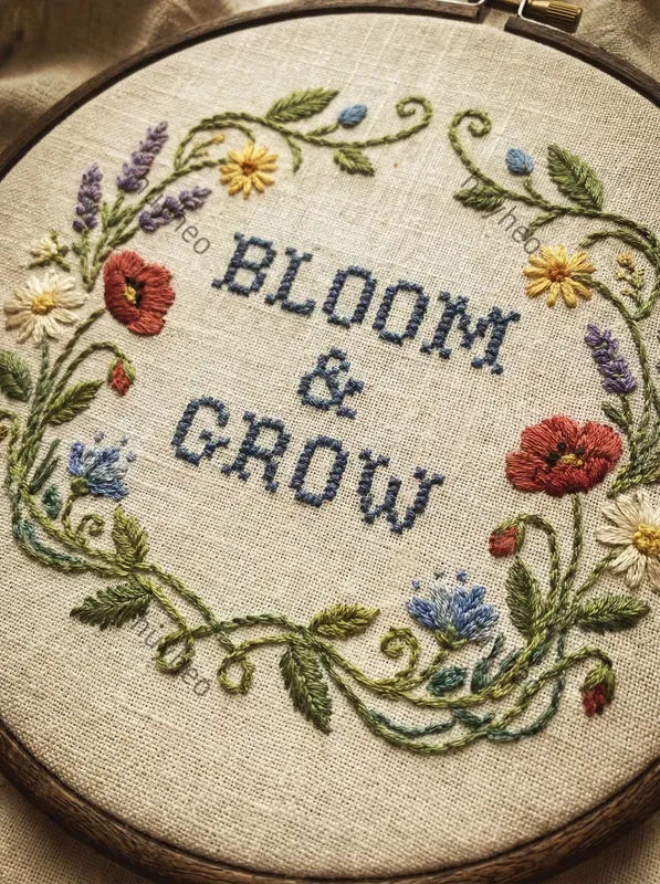 Vintage Folk Embroidery Art