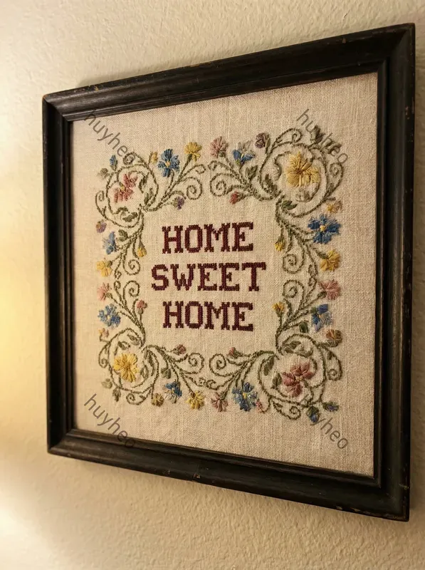 Vintage Folk Embroidery Art