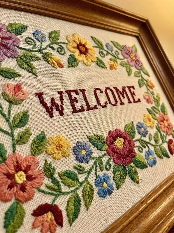 Vintage Folk Embroidery Art