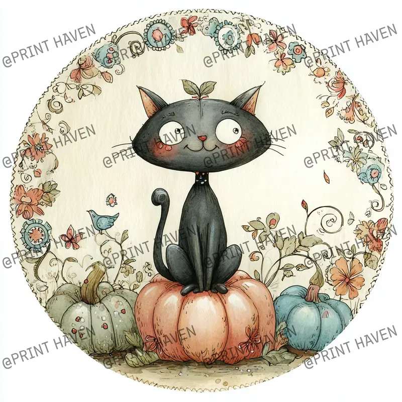 Cute Halloween Round Icons